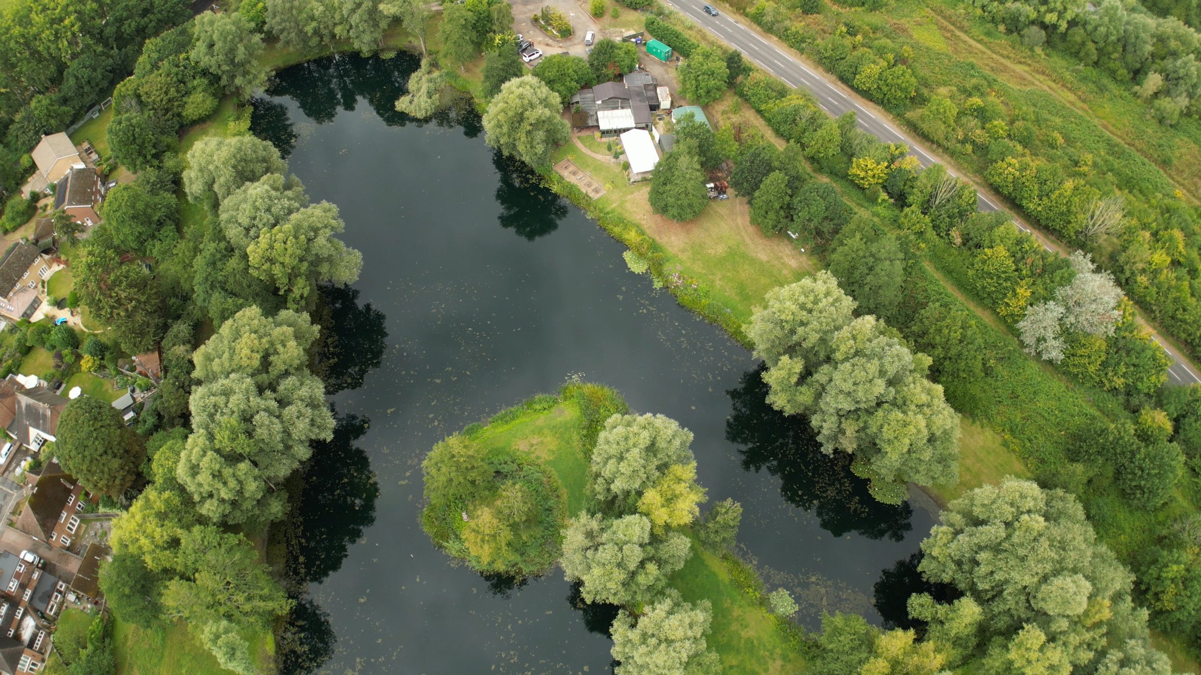 Overhead image of Lake 1 at The Mere in Shepperton